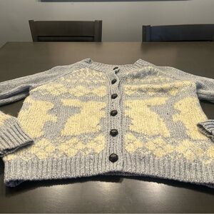 Kimchi Blue Gray and Cream Cardigan